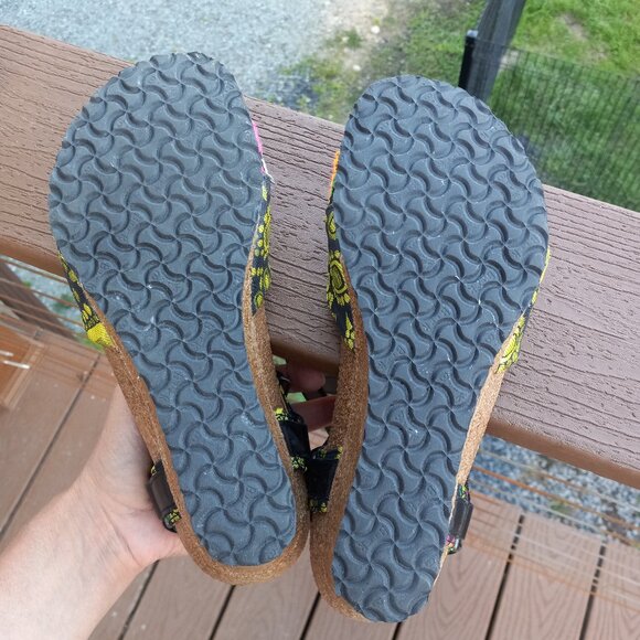 Birkenstock Papillio Eve Pap Texture Black Multi Color Wedge Sz 38 US 7 - 7.5 - Picture 16 of 16